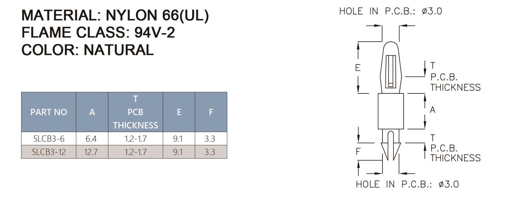 PCB Standoff SLCB3-6